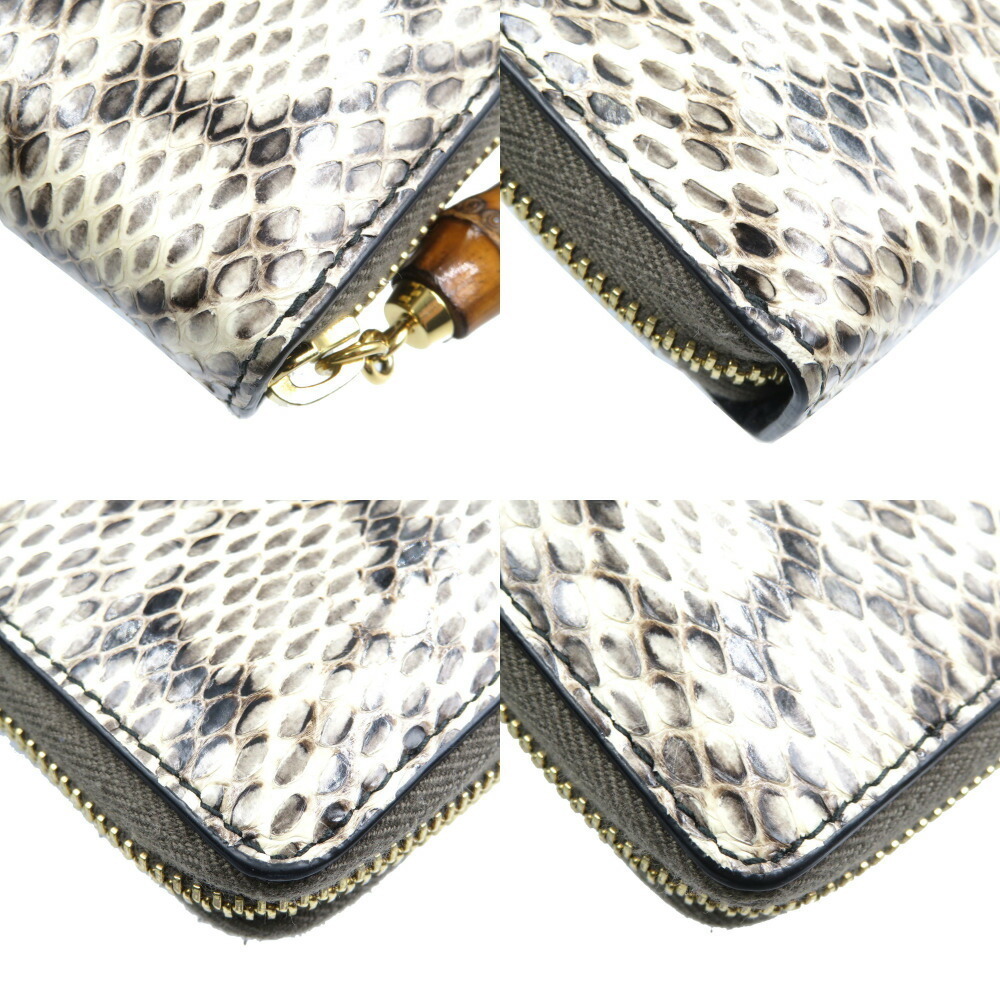 Gucci Python Grey Brown Long Wallet - image 7